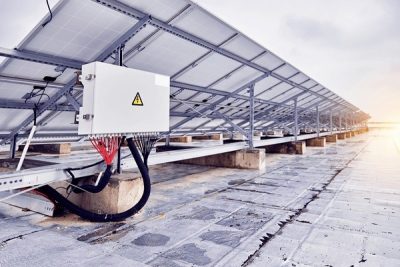 A solar PV combiner box