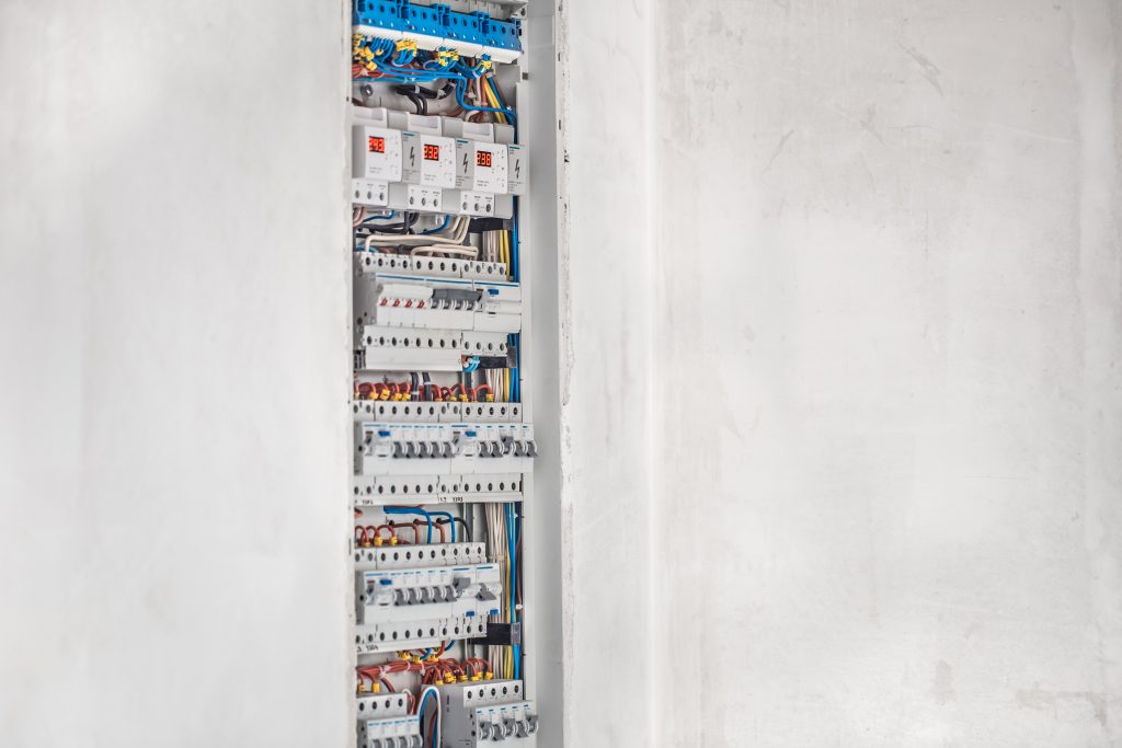 electrician switchboard with fuse connection installation electrical panel