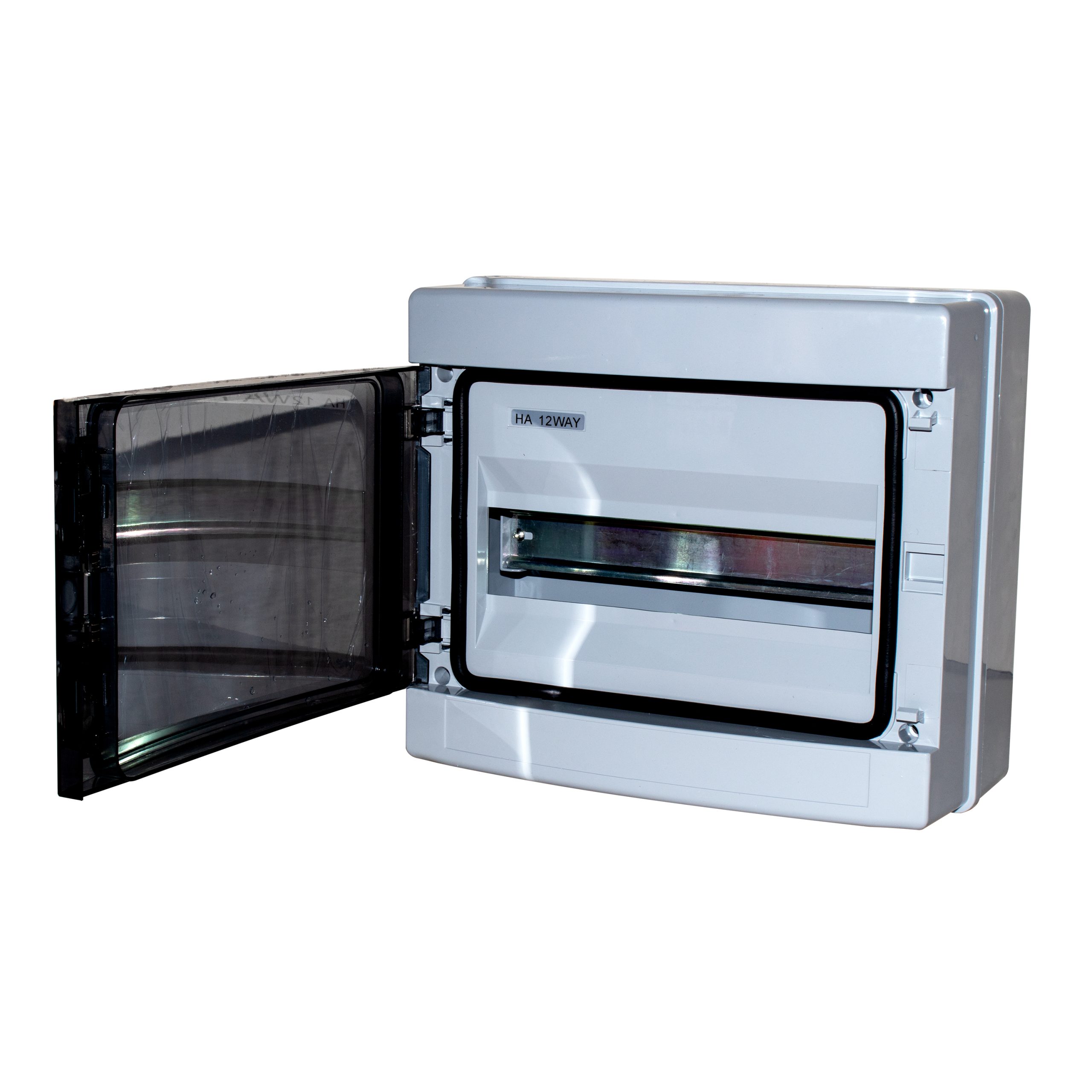 HA IP65 distribution board detail image for way count and enclosure confirmation