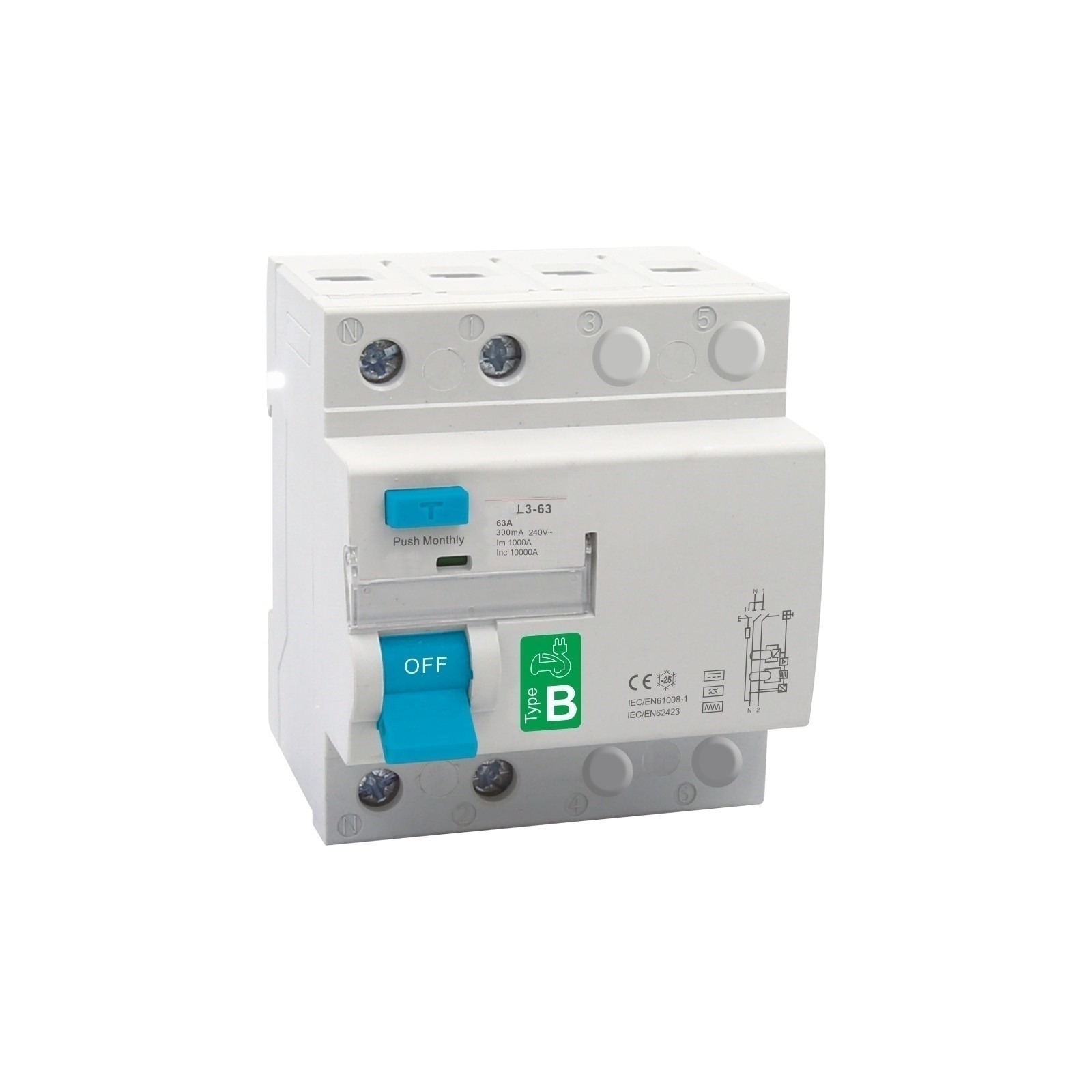 OML3-63B Type B DC RCCB Factory at Wholesale Price product image