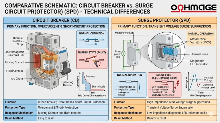 Circuit Breaker vs Surge Protector – What’s the Difference?