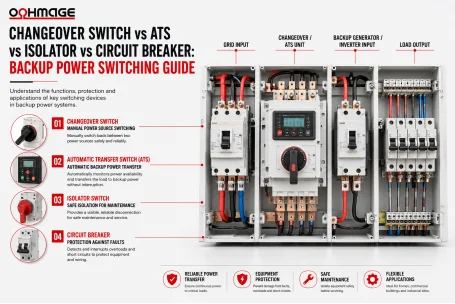 Changeover Switch vs ATS vs Isolator vs Circuit Breaker: Backup Power Switching Guide