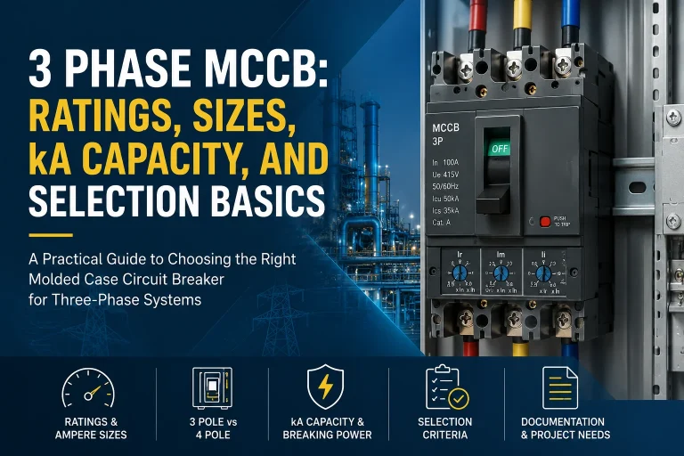 3 Phase MCCB: Ratings, Sizes, kA Capacity, and Selection Basics