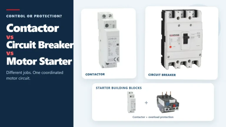 Contactor vs Circuit Breaker vs Motor Starter
