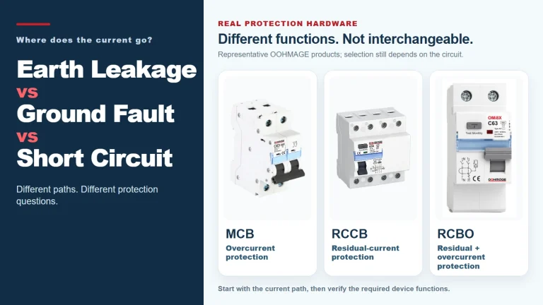 Earth Leakage vs Ground Fault vs Short Circuit
