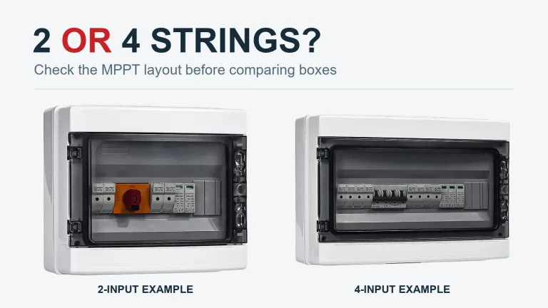2 String vs 4 String Solar Combiner Box: Check the MPPT Layout